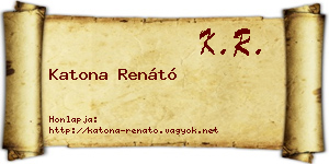 Katona Renátó névjegykártya